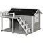 Outdoor rain and sun protection Solid wood dog house Dog house Preservative wood Pet nest Universal warm cat kennel Kennel