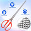 Stainless Steel Reptile Feeder 15 Inches Anti-Skid Feeding Tongs Aquascaping Tools For Hold Worm Steel Reptile Feeding Tong