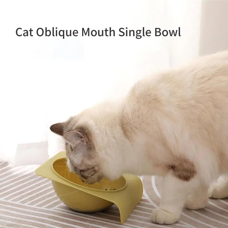 Cat Bowl Anti Vomiting 15 Degree Tilted Bowl Pet Supplies Mess Free Anti-Slip Stress Free Ergonomic Cat Bowls For Dogs And Cats