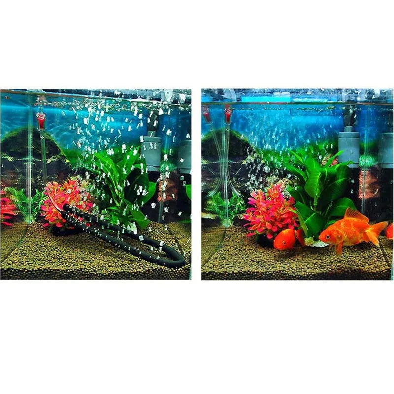 UXCELL Aquarium Air Pump Oxygen Bubble Soft Tube Aerator for Fish Tank Waterscape Bendable Stone Pipe Strip Diffuser Accessories
