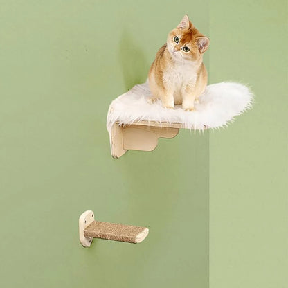 Tree For Cats Wall Mounted Scraper Tower For Cats Sisal Steps Cat Climbing Shelves Vertical Scratcher Pet Accessories Cat Toy