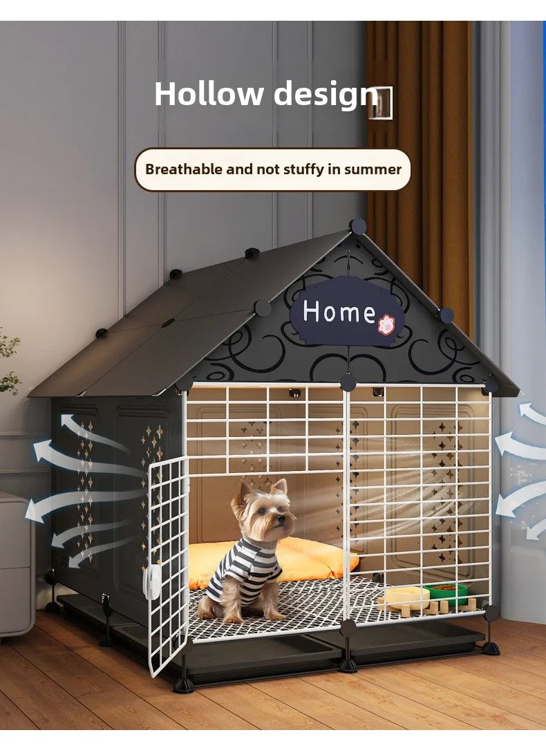 Dog cage Small and medium-sized dog Teddy Bigbear Indoor dedicated one room one bathroom kennel with toilet integrated pet cage
