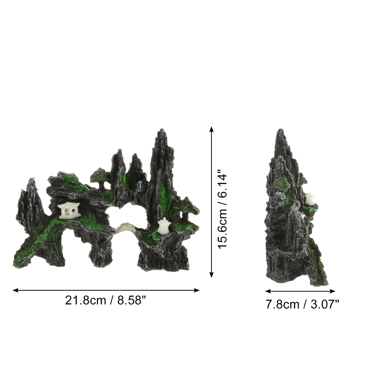 UXCELL Artificial Resin Rockery Fish Tank Landscape Aquarium Decor Mountain Hiding Cave Pet Supplies Ornament Accessories