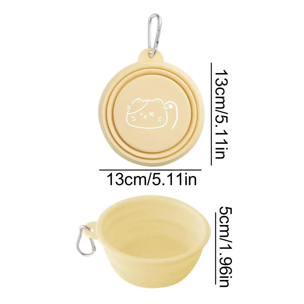 Dog Travel Folding Bowl Foldable Bowls for Cats Dogs Feeding Watering Feeding Dish Pets Drinking Cup Outdoor Puppy Water Bag