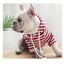 autumn winter fleece pet clothes dog hooded pet parent-child clothing stripe French Teddy small dog cat clothing