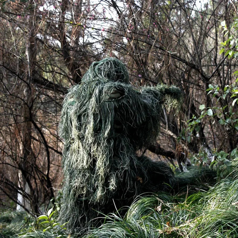 Camouflage Clothing 3D Withered Grass Ghillie Suit 5 PCS Hunting Suit Hunting Clothes Birding Suit