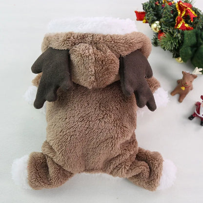 Winter Jacket For Dog Small Dog Coat Dinosaur Dogs Costume Christmas Outfit For Pet Medium Dogs Clothes Chihuahua Puppy Sweater