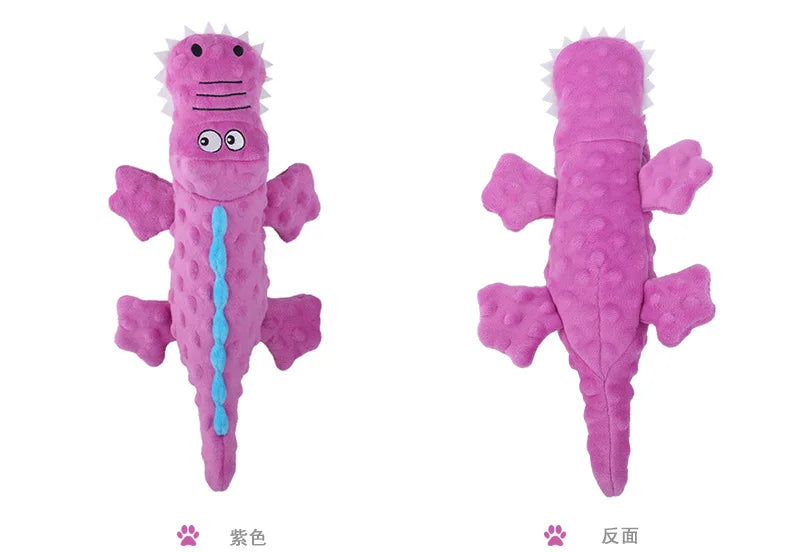 Pet plush toy sounding crocodile molars bite-resistant cute cartoon dog dog toy pet supplies