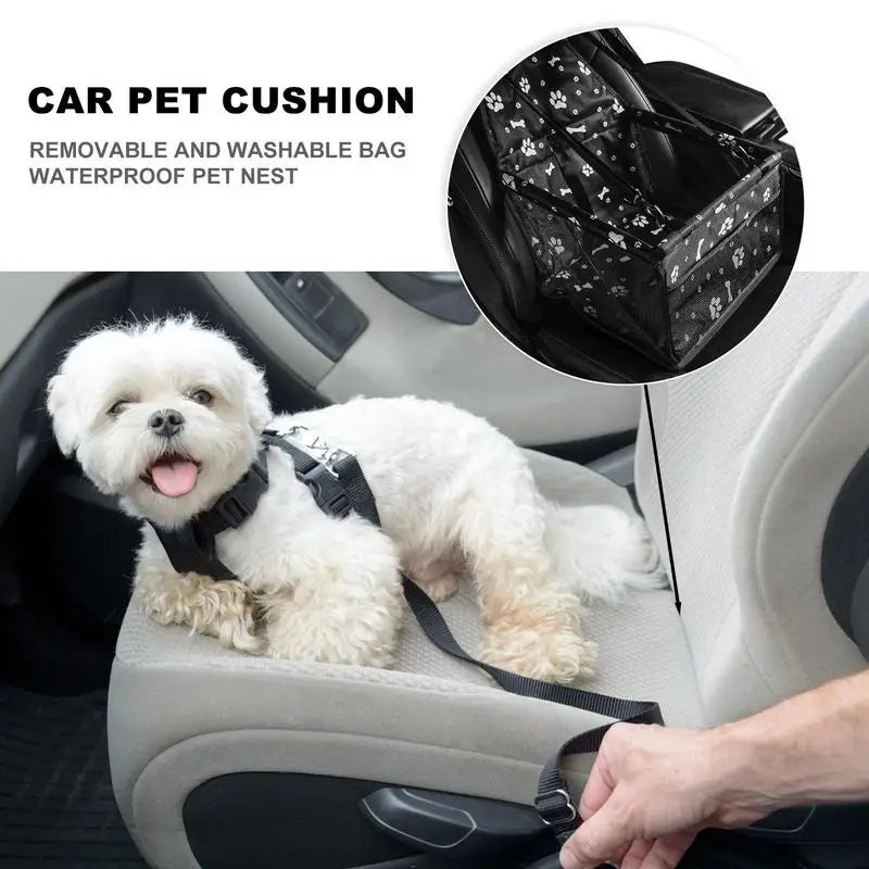 Pet Car Cushion Breathable Dog Seatbelt Car Seat 2 Small Dogs Dog Car Back Seats Travel Bed Dog Seat Comfortable And Safe For