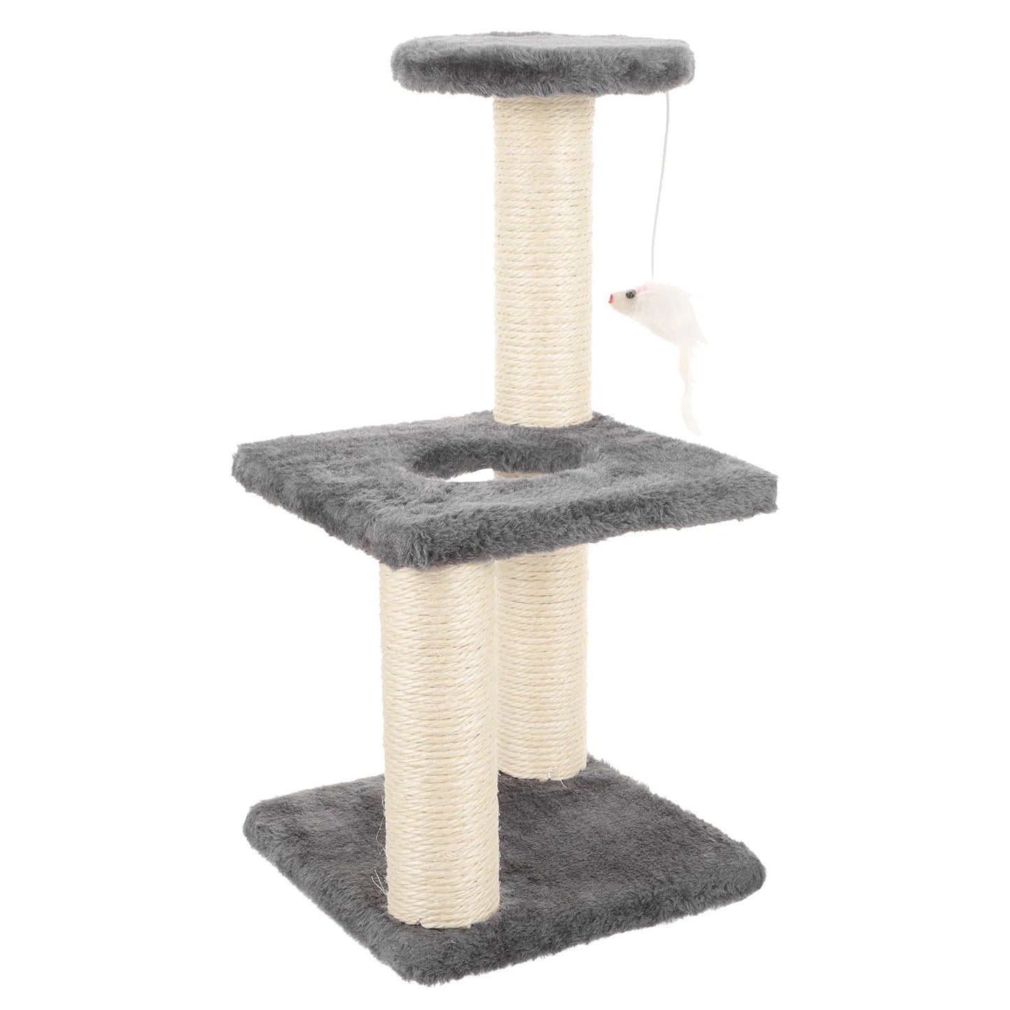 Cat Tree Climbing Frame Decorative Scratcher Kitten Accessory Adorable One-piece Floor Scratching Post Trees & Towers