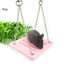 1Pcs  Swing Toy Pet Hamster Toys Hanging Gadget Wooden Cage Accessories Supplies Amuse Mouse Natural Wood Toy for Small Pets