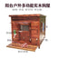 Large new solid wood kennel outdoor waterproof dog house with mat and cold-proof pet dog cage carbonized golden retriever woo