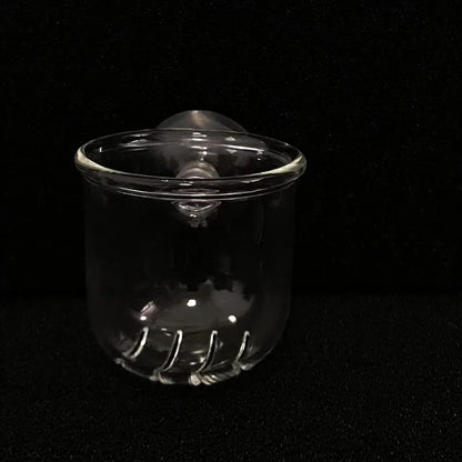 1Pc Glass Aquarium Feeder Hanging Fish Tank Mini Crystal Pot Polka Water Potted Planting Cylinder Cup Aquarium Decor Accessories