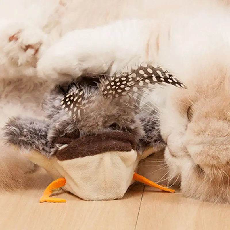 Interactive Bird Toy For Cats Simulation Flapping Bird Catnip Toy USB Charging Pet Companion Toy For Medium Small And Large Cats