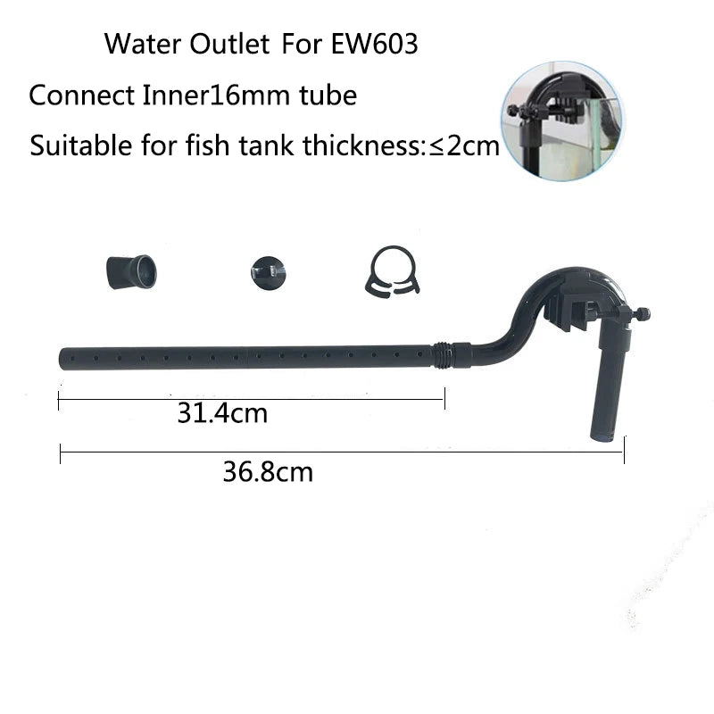 External Aquarium Filter Quiet External Canister with Sponge Bucket No Pump Suitable for Sea/Fresh water Fish Tanks Filtration