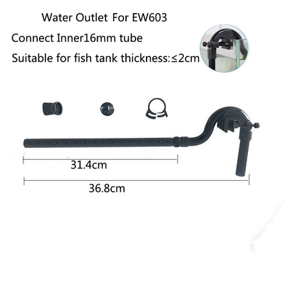 External Aquarium Filter Quiet External Canister with Sponge Bucket No Pump Suitable for Sea/Fresh water Fish Tanks Filtration