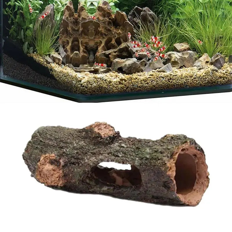Aquarium Decor Hollow Trees Ornament For Aquarium Landscape Aquarium Tree Stump Rock Hollow Cave Stone For Cichlid Betta Fish