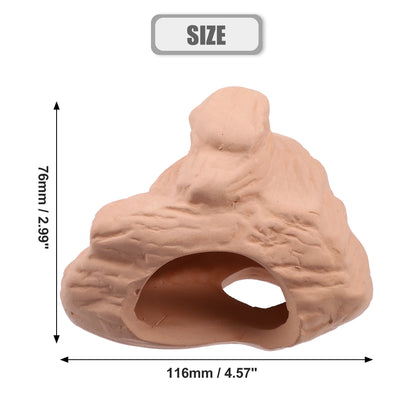 UXCELL Fish Tank Hideaway Rock Cave Ceramic Aquarium Decoration Fish Shrimps Shelter Pet Pottery House Canister Accessories