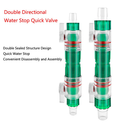 Aquarium Water Control Valve Hose Double Tap Quick Release Connector Fish Tank Filter Barrel Replace Connector acuarios 12/16mm