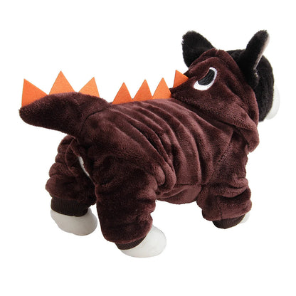 Winter Jacket For Dog Small Dog Coat Dinosaur Dogs Costume Christmas Outfit For Pet Medium Dogs Clothes Chihuahua Puppy Sweater