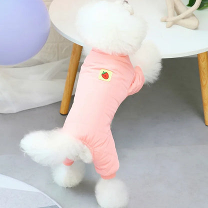 Winter Puppy Dog Coat Pet Clothes Windproof Dog Snowsuit Warm Fleece Padded Winter Pet Clothes for Dogs Cats Apparel