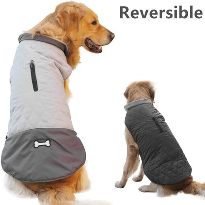 Warm Dog Pullover Waterproof Pullover Reflective Dog Coat Large Dog Warm Keeping Apparel For Cold Days For Camping Courtyard