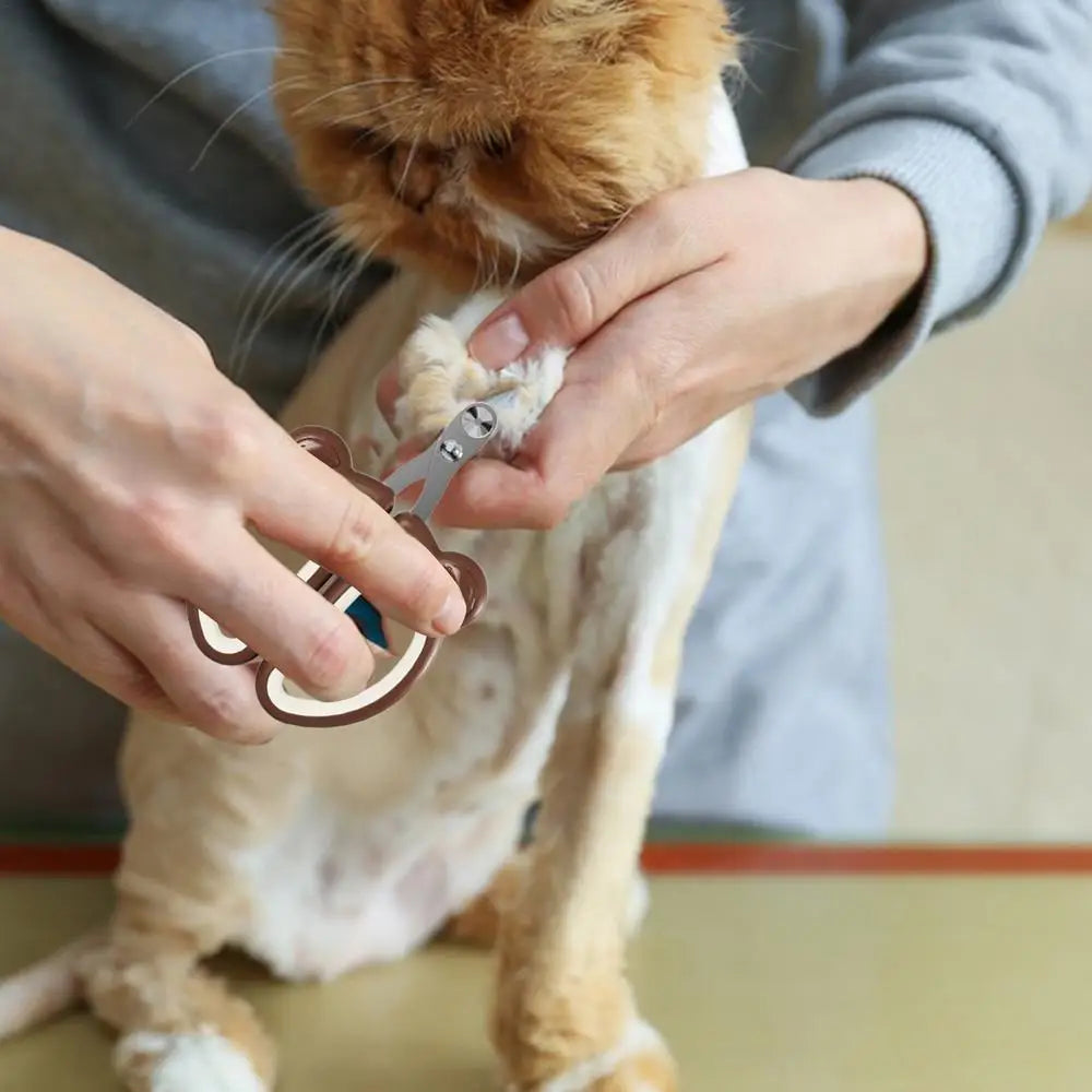 Pet Nail Clippers Sturdy Non-slip Handles Cat Claw Trimmer Puppy Toenail Cutter Professional Anti-Slip Safe Pet Detailing Tool