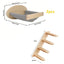 Cat Wall Mounted Wooden Climbing Shelves Cat House and Hammock for Platform and Ladder Turning Channel for Cat Indoor Furniture