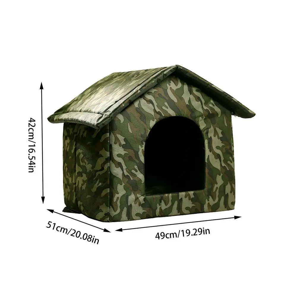 Outdoor Dog Bed Waterproof Roof Bed Waterproof Warm Dog Kennel Winter Tent Dog Nest Thickened Cold-Proof Nest Outdoor Cat House