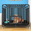 Dog Cage Small Medium Large Dog Square Tube Dog Cage Bold Iron Pet Dog Dog Cage Dog House Teddy Golden Retriever Supplies