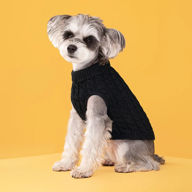 Puppy Cat Sweater Winter Warm Pet Clothes for Small Dogs Chihuahua Vest French Bulldog Knitted Sweater Schnauzer Kitten Costume