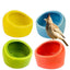 Imitation Ceramic Bird Feeder bowl Plastic Parrot Feeding Food Drinking Bowl for Parakeet Lovebird Finches Bird HamsterSupplies