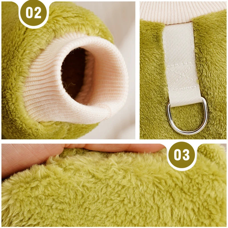 Thermal Flannel Winter Dog Pajamas for Small Dogs Cold Weather Warm Clothes Puppy Onesie Jumpsuit Yorkie Overalls for Dogs