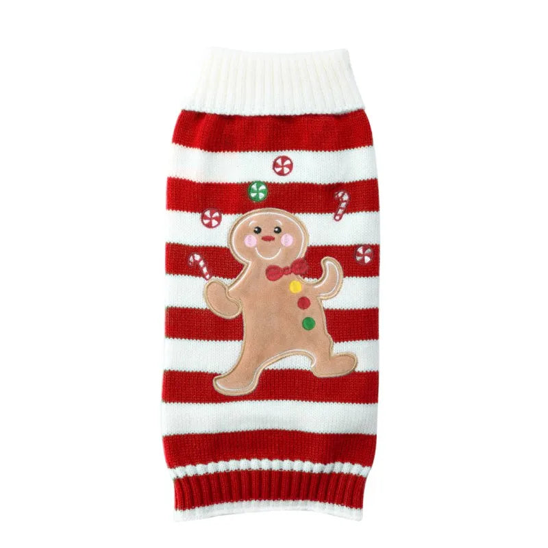 Christmas Dress for Dogs Winter Dog Clothes Dog Knitted Coat Puppy Warm Overalls Chihuahua French Bulldog Costume Dog Sweater