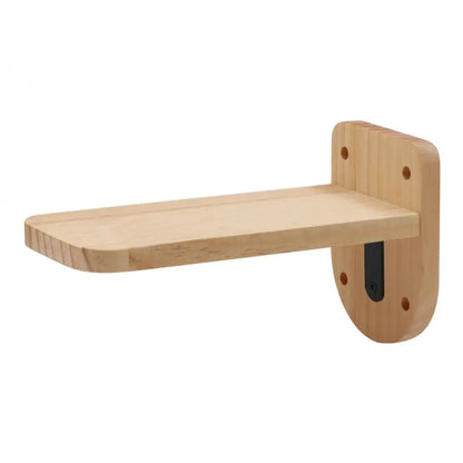 4 Pieces Wooden Wall Mounted Cat Bowl with Small Cat Jumping Pedal for Kitten Climbing and Eating Indoor Pet Furniture