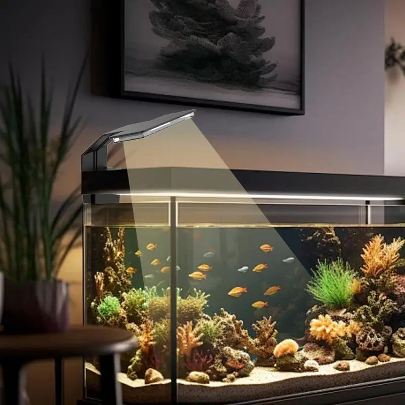 Fish Tank Clip On Light LED Aquarium Light Clamp Fish Light Lamp Fish Tank Lamp Bright Small Fish Tank Light Plant Aquarium