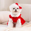 Christmas Costume Dress and Shirt Set for Pet Dog Luxury Dog Clothes Chihuahua Clothing Puppy Skirt Pet Apparel Dog Bow Dress