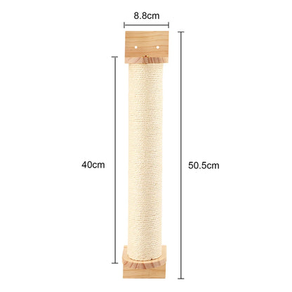 Cat Wooden Furniture Cat Scrapers Hammock Platform and Extended Scratching Post for Cat Health and Play Indoors Cat Tree Tower