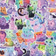 50PCS cartoon Cat Stickers Starry Sky Cat Graffiti Sticker Decorate phone Back card trunk Water cup Cute Cat Stickers waterproof