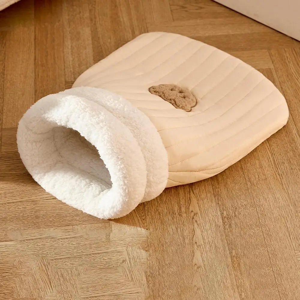 Cat Sleeping Bag Sleeping Bag Semi-Enclosed Cats Dogs Warming Pad Soft Cat Bed Lovely Cat Nest Pet Supplies for Cats and Dog