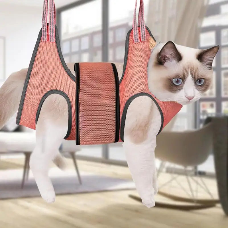 Cat Holder For Grooming Hanging Harness Dog Holder Pet Hammock Restraint Bag For Anti Scratch Bite Cleaning Bathing Nail
