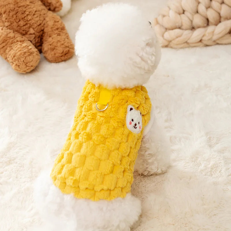 Fleece Dog Clothes Dog Winter Vest Puppy Sweatshirt Chihuahua Bichon Pug French Bulldog Costume Pet Warm Coat Small Dog Hoodie