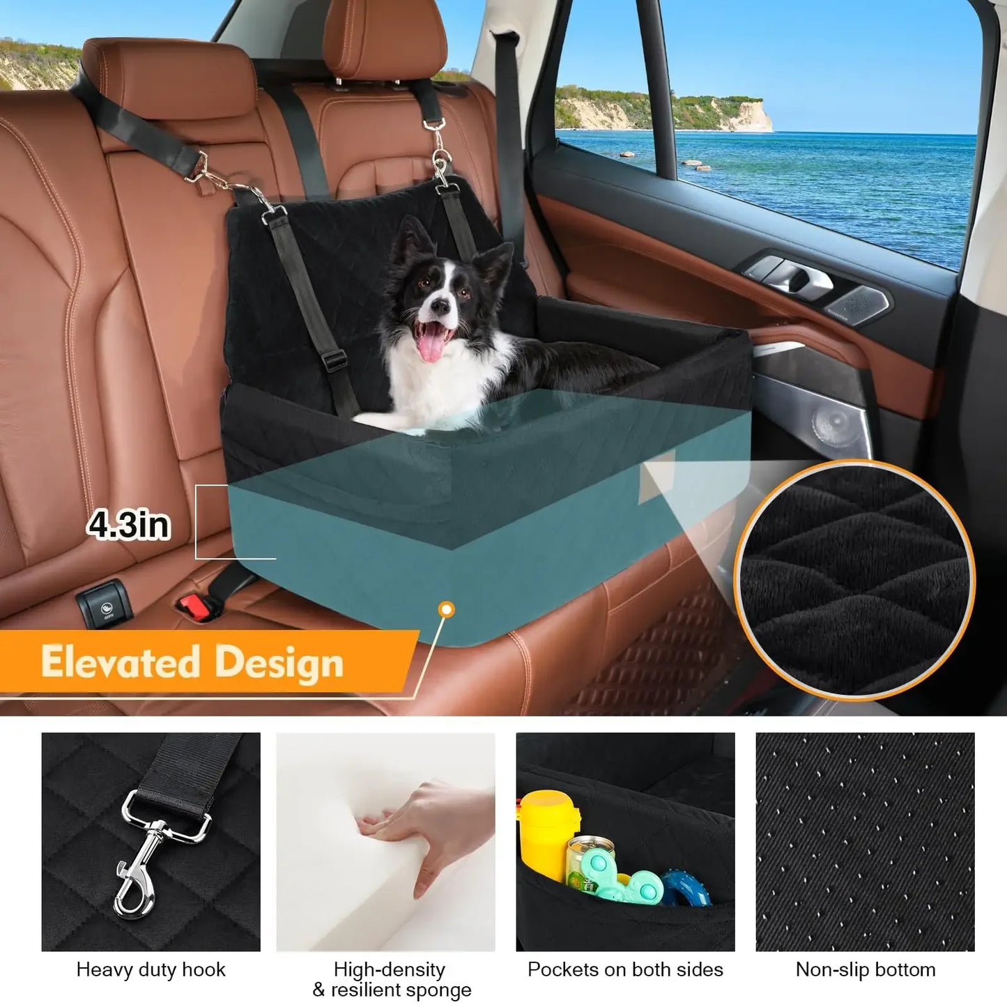 Amazon hot-selling car kennel removable and washable kennel car travel kennel removable and washable car pet pad