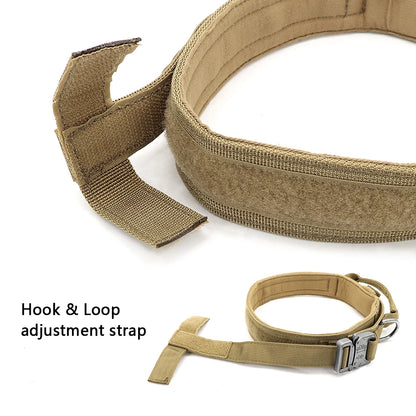 Durable Tactical Dog Collar Military Bungee Leash Set Nylon Walking Training Pet Collar for Medium Large Dogs German Shepard
