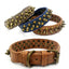 Bronze Spiked Studded Leather Dog Collars For Small Medium Large Dogs Pet Spike Collar Rivets Anti-Bite Pet Products Neck Strap
