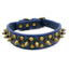 Bronze Spiked Studded Leather Dog Collars For Small Medium Large Dogs Pet Spike Collar Rivets Anti-Bite Pet Products Neck Strap