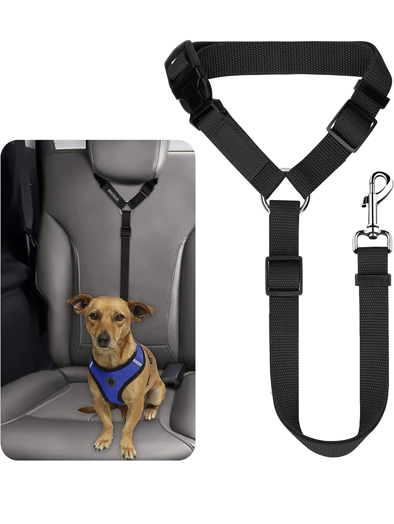 Ring Dog Car Seat Belt Durable Nylon Dog Seat Belt For Small Large Dogs Adjustable Lead Puppy Travel Car Safety Rope