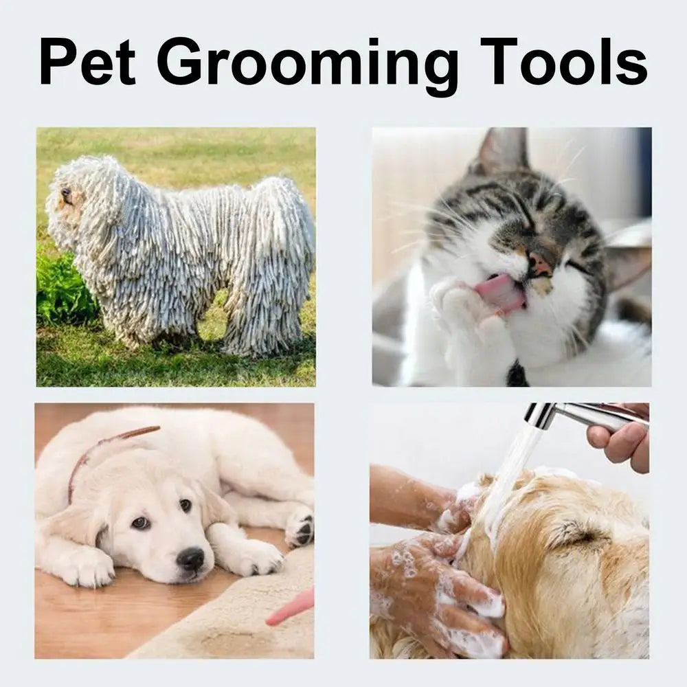 Dog Brush For Long Haired Dogs Pet Grooming Brush Double Sided Shedding Ergonomic Dematting Undercoat Rake Dog Brush Cat Brush