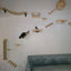 Cat Wall Furniture Wooden and Sisal Climbing Shelves Stairway and Ladder Cat Bridge Scratching Post for Grinding Claws and Rest
