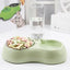 Dual Port Dog Automatic Water Dispenser Feeder Utensils Bowl Cat Drinking Fountain Food Dish Pet Bowl Raised Stand Dish Bowls